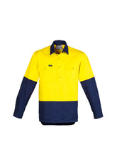 Mens Closed Front Long Sleeve Shirt-ZW560-syzmik